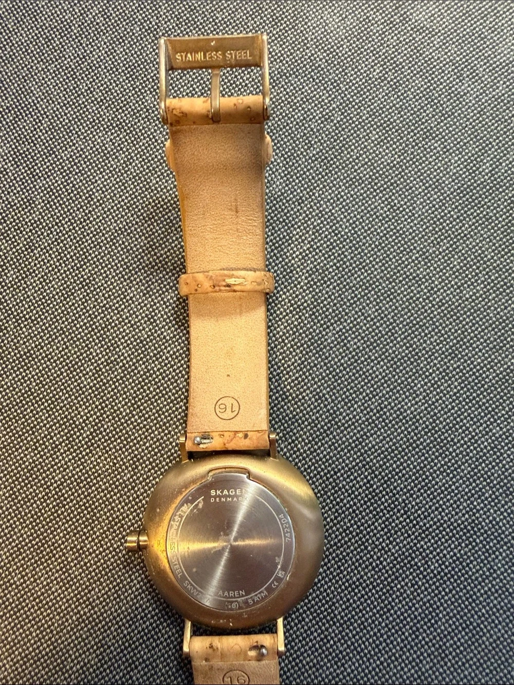 Skagen Men's Cork-Strap Watch in Tan and Silver
